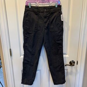 Women’s SZ 6 Old Navy Black Panther Stretch Mid-Rise Straight Leg Ankle Pants